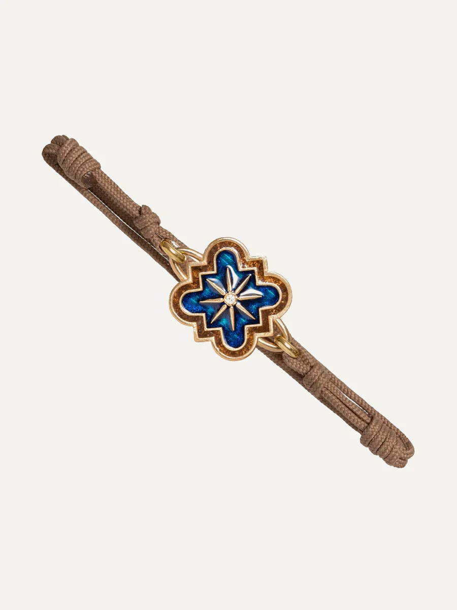 Bracciale con la Terra Francescana in argento con elemento in terra umbra