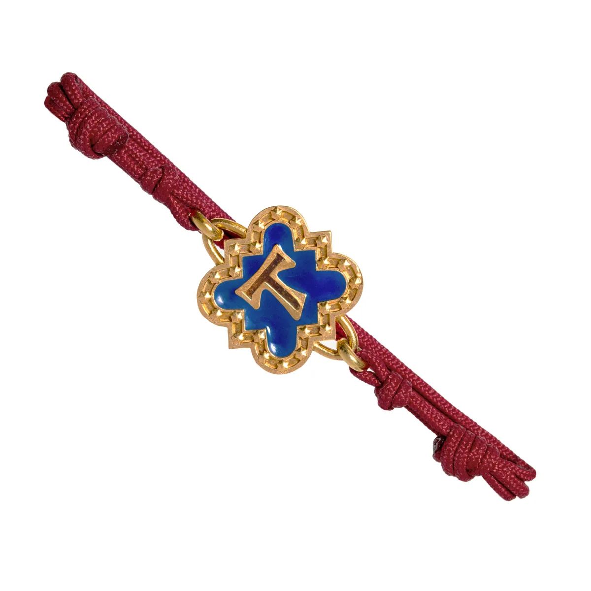 Dettaglio del bracciale Terra Francescana con inserto in terra umbra